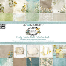 Load image into Gallery viewer, 49 And Market - Collection Pack 12"X12" - Krafty Garden. Krafty Garden exudes an unvarying sense of beauty and refinement. The soothing shades of blue, green, yellow and tans are perfect for showcasing so many memorable moments in our lives. Available at Embellish Away located in Bowmanville Ontario Canada.