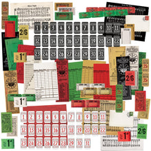 Cargar imagen en el visor de la galería, 49 And Market - Ephemera - Christmas Spectacular 2023 - Ticketed. 110 mix and match die-cut pieces. Pack is comprised of tickets, music sheets and receipt cards. Pieces are die-cut from heavy weight cardstock. Available at Embellish Away located in Bowmanville Ontario Canada.