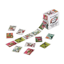 Load image into Gallery viewer, 49 And Market - Washi Tape Roll - Postage - Kaleidoscope. Postage Stamp Washi tape is a continuous masking-like roll of perforated semi transparent tape. Available at Embellish Away located in Bowmanville Ontario Canada.