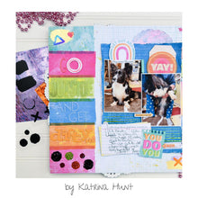 Load image into Gallery viewer, Brutus Monroe - Deco Foil Adhesive Transfer Sheets - Dazzling Doodles. Make your mark with Deco Foil Adhesive Transfer Designs - which features designs and coordinating words in the signature Brutus Monroe style. Available at Embellish Away located in Bowmanville Ontario Canada. Example by Katrina Hunt.