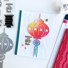 गैलरी व्यूवर में इमेज लोड करें, Catherine Pooler - Background Stamp - Fan Dance. The Fan Dance Background Stamp brings the beauty and lines of decorative fans in motion to your card base. Stamp in any color you chose to create a lovely pattern to your card. Available at Embellish Away located in Bowmanville Ontario Canada. Example by brand ambassador.