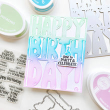 Load image into Gallery viewer, Catherine Pooler - Cover Plate Die - Balloon Letter Birthday. Available at Embellish Away located in Bowmanville Ontario Canada. Example by Catherine Pooler Designs brand Ambassador.