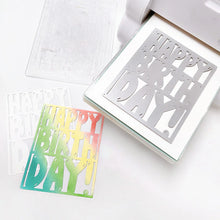 Load image into Gallery viewer, Catherine Pooler - Cover Plate Die - Balloon Letter Birthday. Available at Embellish Away located in Bowmanville Ontario Canada. Example by Catherine Pooler Designs brand Ambassador.