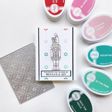 Load image into Gallery viewer, Catherine Pooler - Cover Plate Die - Christmas Glory. Enhance your projects by ink blending over the cover plate with a blending brush to add beautiful color. For a classic look, try a white-on-white design, perfect for elegant Christmas cards and more. Available at Embellish Away located in Bowmanville Ontario Canada. Card example by Catherine Pooler Designs.