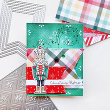 Load image into Gallery viewer, Catherine Pooler - Cover Plate Die - Christmas Glory. Enhance your projects by ink blending over the cover plate with a blending brush to add beautiful color. For a classic look, try a white-on-white design, perfect for elegant Christmas cards and more. Available at Embellish Away located in Bowmanville Ontario Canada. Card example by Catherine Pooler Designs.