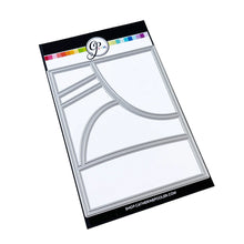 Load image into Gallery viewer, Catherine Pooler - Cover Plate Die - Court Side. Inspired by the lines on a tennis or pickle ball court, this geometric cover plate has large open shapes for fun layering options on your cards. Available at Embellish Away located in Bowmanville Ontario Canada.