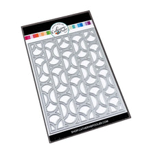 Load image into Gallery viewer, Catherine Pooler - Cover Plate Die - Doo Wop. This funky geometric cover plate die will have you singing a little doo wop ditty! The Doo Wop Cover Plate Die features a rotating pattern of half circles and shapes that bring the retro vibes. Available at Embellish Away located in Bowmanville Ontario Canada.