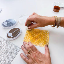 Load image into Gallery viewer, Catherine Pooler - Cover Plate Die - Eternal Flame. Burn the Eternal Flame with this beautiful Cover Plate Die. This die has a pattern of flame shapes and dots that will create a lovely background to any card. Available at Embellish Away located in Bowmanville Ontario Canada.