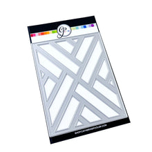 Load image into Gallery viewer, Catherine Pooler - Cover Plate Die - Greenhouse Gate. Add the lattice texture of a Greenhouse Gate to your next card. The Greenhouse Gate Cover Plate will be beautiful with ink blended behind it or even white on white for a simple geometric look. Available at Embellish Away located in Bowmanville Ontario Canada.