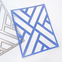 Load image into Gallery viewer, Catherine Pooler - Cover Plate Die - Greenhouse Gate. Add the lattice texture of a Greenhouse Gate to your next card. The Greenhouse Gate Cover Plate will be beautiful with ink blended behind it or even white on white for a simple geometric look. Available at Embellish Away located in Bowmanville Ontario Canada.