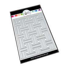 Load image into Gallery viewer, Catherine Pooler - Cover Plate Die - Woven Cover. Add a beautiful natural texture to your card with the Woven Cover Plate Die. The look of basket weave and is beautiful white on white or ink blended with your colors of choice. Available at Embellish Away located in Bowmanville Ontario Canada.