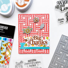 Load image into Gallery viewer, Catherine Pooler - Cover Plate Die - Woven Cover. Add a beautiful natural texture to your card with the Woven Cover Plate Die. The look of basket weave and is beautiful white on white or ink blended with your colors of choice. Available at Embellish Away located in Bowmanville Ontario Canada. Example by brand ambassador.