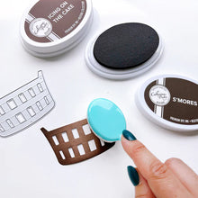 Load image into Gallery viewer, Catherine Pooler - Die - Bushel Basket. Fill up the Bushel Basket Die with some die cut apples from the Appley Ever After Stamp & Die Set. This embossed die cut image makes a farm-style basket that makes a great element to your card and fall projects. Available at Embellish Away located in Bowmanville Ontario Canada. Example by brand ambassador.