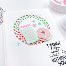Load image into Gallery viewer, Catherine Pooler - Die - Heartthrob. Create the perfect focal point for your card with the Heartthrob Die. This die cuts out a circle pattern of hearts from your card layer which makes the perfect spot for your sentiments and image stamps. Available at Embellish Away located in Bowmanville Ontario Canada. Example by brand ambassador.