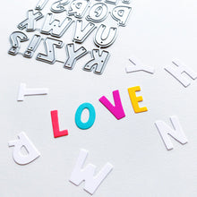 Load image into Gallery viewer, Catherine Pooler - Dies - Block Alphabet. Approx. 3/4" tall letters have a casual and whimsical font and will make a cute accent to your next card. At Embellish Away in Bowmanville Ontario Canada.