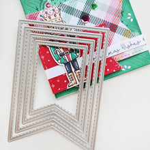 Load image into Gallery viewer, Catherine Pooler - Dies - Nested Stitched Banner. Includes four sizes of nesting banners, each with charming stitched details. You can even punch a hole and use these versatile dies as a base for gift tags. Available at Embellish Away located in Bowmanville Ontario Canada.