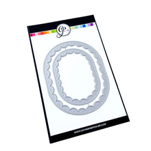 Load image into Gallery viewer, Catherine Pooler - Dies - Scalloped Loop. Create the perfect centerpiece for your card with the Scalloped Loop Dies. This set of frame edge dies, cuts a beautiful scalloped pattern from your card front in two sizes. Available at Embellish Away located in Bowmanville Ontario Canada.