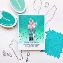 Load image into Gallery viewer, Catherine Pooler - Hot Foil Plate - Flurries. Inspired by our Flurries Slimline Die, this plate features a pattern that covers 3/4 of your card, creating a stunning snowfall effect. Available at Embellish Away located in Bowmanville Ontario Canada. Card example by Catherine Pooler Designs.