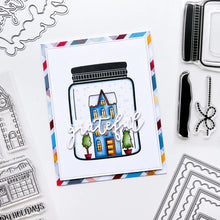 Load image into Gallery viewer, Catherine Pooler - Layered Word Dies - Grateful. This two-piece die give you multiple options for using the die alone or with a background layer. Add your favorite embossing powder or medium for extra sparkle and shine. Available at Embellish Away located in Bowmanville Ontario Canada. Example by brand ambassador.