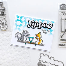 Load image into Gallery viewer, Catherine Pooler - Layered Word Dies - Yippee. Add excitement to your next creation with the Yippee Layered Word Die. This die comes with individual letters that can be used alone on or over the background layer for more color and interest. Available at Embellish Away located in Bowmanville Ontario Canada. Example by brand ambassador.