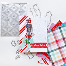Load image into Gallery viewer, Catherine Pooler - Patterned Paper - Bring on the Figgy Pudding. Add a touch of whimsy to your holiday cards with the Bring on the Figgy Pudding Patterned Paper! This festive collection combines sweet and retro designs with charming patterns and prints. Available at Embellish Away located in Bowmanville Ontario Canada. Example by Catherine Pooler Designs.