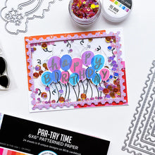 गैलरी व्यूवर में इमेज लोड करें, Catherine Pooler - Patterned Paper - Par-Tay Time. One look at this paper pack and you will know it is Par-Tay Time! This Patterned Paper if bright, bold and modern. It has you covered from the balloons and candles to the scalloped icing and sprinkles! Available at Embellish Away located in Bowmanville Ontario Canada. Example by brand ambassador.