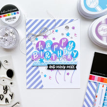 गैलरी व्यूवर में इमेज लोड करें, Catherine Pooler - Patterned Paper - Par-Tay Time. One look at this paper pack and you will know it is Par-Tay Time! This Patterned Paper if bright, bold and modern. It has you covered from the balloons and candles to the scalloped icing and sprinkles! Available at Embellish Away located in Bowmanville Ontario Canada. Example by brand ambassador.