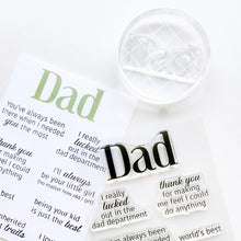 Load image into Gallery viewer, Catherine Pooler - Sentiment Stamps - Inside Out for Dad. Available at Embellish Away located in Bowmanville Ontario Canada. Example by Catherine Pooler Designs Brand Ambassador.