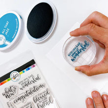 Load image into Gallery viewer, Catherine Pooler - Sentiments Stamp Set - Nice Things to Say. The Nice Things to Say Sentiments Stamp Set is packed with a variety of beautiful sentiments for all occasions from thanks to congrats! Available at Embellish Away located in Bowmanville Ontario Canada.