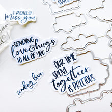 Load image into Gallery viewer, Catherine Pooler - Sentiments Stamp & Die - Loving Words. Holiday and year round sentiments. Available at Embellish Away located in Bowmanville Ontario Canada.