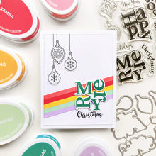 Load image into Gallery viewer, Catherine Pooler - Sentiments Stamp & Die Set - Holiday Stacks. Available at Embellish Away located in Bowmanville Ontario Canada. Example by Kristie at Catherine Pooler Designs.