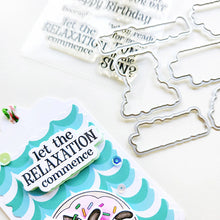 Load image into Gallery viewer, Catherine Pooler - Sentiments Stamp & Die Set - Sunny Birthday. Available at Embellish Away located in Bowmanville Ontario Canada. Example by Catherine Pooler Designs Ambassador.