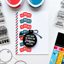 Charger l'image dans la galerie, Catherine Pooler - Sentiments Stamps - No Shaking. Make the perfect gift tags this season with the No Shaking Sentiments Stamp Set. This adorable set has cute sentiments like "this package does not contain fruitcake" and "do not open 'til Christmas". Available at Embellish Away located in Bowmanville Ontario Canada. Example by brand ambassador.