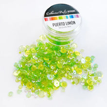 Cargar imagen en el visor de la galería, Catherine Pooler - Sequin Mix - Puerto Limon. Picture it. Sipping a cold, citrusy drink on the beaches of Costa Rica and enjoying some rest and relaxation. That's the inspiration behind the zesty Puerto Limón Sequin Mix! Available at Embellish Away located in Bowmanville Ontario Canada.
