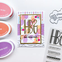 Load image into Gallery viewer, Catherine Pooler - Stamp Set - Balloon Bouquet. Create a colorful and modern birthday greeting with the Balloon Bouquet Stamp Set. This set was made for layering with the "happy birthday" sentiment letters fitting over each balloon. Available at Embellish Away located in Bowmanville Ontario Canada. Example by brand ambassador.