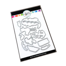 Load image into Gallery viewer, Catherine Pooler - Stamp & Die Set - Ahoy Matey. Get ready for a swashbuckling good time in your crafty space! The Ahoy Matey Stamp Set and its coordinating dies includes a cast of the cutest North East Coast fisherman you have ever seen! Available at Embellish Away located in Bowmanville Ontario Canada.