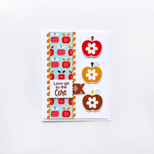 Load image into Gallery viewer, Catherine Pooler - Patterned Paper - Bushel and a Peck. I love this paper....a bushel and a peck! The Bushel and a Peck Patterned Paper features a fun and modern mix of apple prints and fun patterns. Available at Embellish Away located in Bowmanville Ontario Canada. Example by brand ambassador.