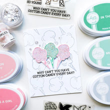 Load image into Gallery viewer, Catherine Pooler - Stamp & Die Set - At the Fair. The icon of the fair coming to town is the Ferris Wheel. The At the Fair Stamp Set and coordinating dies features a Ferris Wheel stamp with a fill in for each car. Available at Embellish Away located in Bowmanville Ontario Canada. Example by brand ambassador.