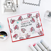 Load image into Gallery viewer, Catherine Pooler - Stamp & Die Set - Aw Shucks. Meet the cutest fisherman on the seas! The Aw Shucks Stamp & Die Set features a line art walrus that coordinates with the Ahoy Matey Stamp Set. Available at Embellish Away located in Bowmanville Ontario Canada. Example by brand ambassador.