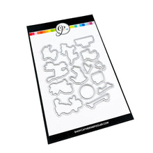 Load image into Gallery viewer, Catherine Pooler - Stamp & Die Set - Boardwalk Cruisers. These perky pal cats and dogs love some fun. This stamp set includes pets that are ready to roll on their skateboard or longboard, play in the sand or eat your dropped ice cream cone! Available at Embellish Away located in Bowmanville Ontario Canada.