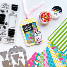 Load image into Gallery viewer, Catherine Pooler - Stamp & Die Set - Boba with My Best-tea. Sharing a drink with a friend is a favorite past time. Create your own boba, smoothie, or special iced drink with the fun Boba with My Best-tea Stamp Set and coordinating dies. Available at Embellish Away located in Bowmanville Ontario Canada Example by brand ambassador.