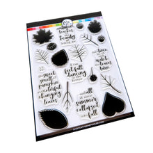 Cargar imagen en el visor de la galería, Catherine Pooler - Stamp & Die Set - Changing Leaves. Perfect mid-sized leaves for all your cards and scrapbook pages. Includes 5 solid stamp leaves with separate vein and stem stamps. Includes an acorn, gumball and chestnut to add to your fall card. Available at Embellish Away located in Bowmanville Ontario Canada.