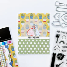 Load image into Gallery viewer, Catherine Pooler - Stamp & Die Set - Charming Keys. For all of life's moments where you are moving up or moving out, we have the Charming Keys Stamp Set and Dies! Available at Embellish Away located in Bowmanville Ontario Canada. Card example by brand ambassador.