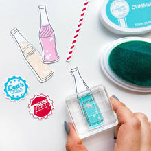 Load image into Gallery viewer, Catherine Pooler - Stamp & Die Set - Feelin' Fizzy. The Feelin' Fizzy 6x8 Stamp Set with coordinating Dies is jam packed with nostalgic soda pop bottle stamps and retro sentiments just right for your Pop! Available at Embellish Away located in Bowmanville Ontario Canada.