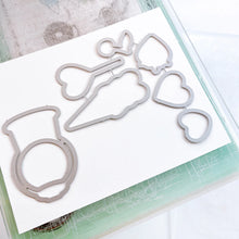 Load image into Gallery viewer, Catherine Pooler - Stamp & Die Set - Give Me Some Sugar. The Give Me Some Sugar Stamp Set and coordinating dies will "make your heart melt"! This set features all the sweetest treats for your valentine or someone you have the hearts for! Available at Embellish Away located in Bowmanville Ontario Canada