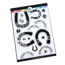 Load image into Gallery viewer, Catherine Pooler - Stamp & Die Set - Happy Horseshoes. Available at Embellish Away located in Bowmanville Ontario Canada.