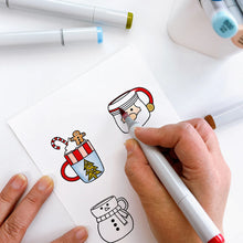 Load image into Gallery viewer, Catherine Pooler - Stamp & Die Set - Holiday Mug. From the makers of the original Mug Shots Stamp Set comes Holiday Mug Shots Stamps and coordinating dies! Features all your favorite winter friends- Santa, Rudolf, Snowman and even the Gingerbread man. Available at Embellish Away located in Bowmanville Ontario Canada.