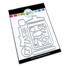 Load image into Gallery viewer, Catherine Pooler - Stamp & Die Set - Jar Full of Joy. Fill your holiday cookie jar with joy! Use the Jar Full of Joy Stamp Set and Coordinating Dies to create your own holiday decor cards! Fill the jar or turn it into a shaker card. Available at Embellish Away located in Bowmanville Ontario Canada.