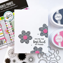 Load image into Gallery viewer, Catherine Pooler - Stamp & Die Set - My Favorite Floral. A favorite mix of spirograph inspired doodles and floral blooms come together to make My Favorite Floral Stamp Set and Dies. Available at Embellish Away located in Bowmanville Ontario Canada Example by brand ambassador.