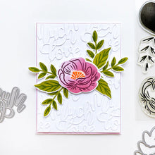 Load image into Gallery viewer, Catherine Pooler - Stamp & Die Set - Perfect Peonies. Don't you love a sophisticated floral? The Perfect Peonies Stamp & Die Set is a gorgeous, floral layering set. Available at Embellish Away located in Bowmanville Ontario Canada. Example by brand ambassador.